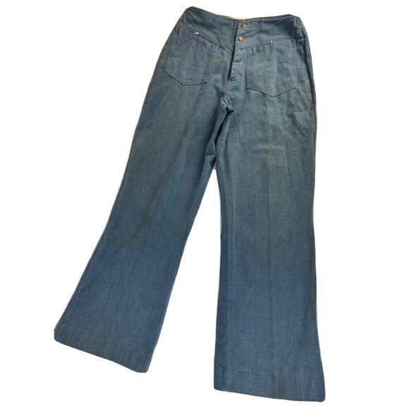 Button Fly Cropped Wide Leg Jeans main image 1